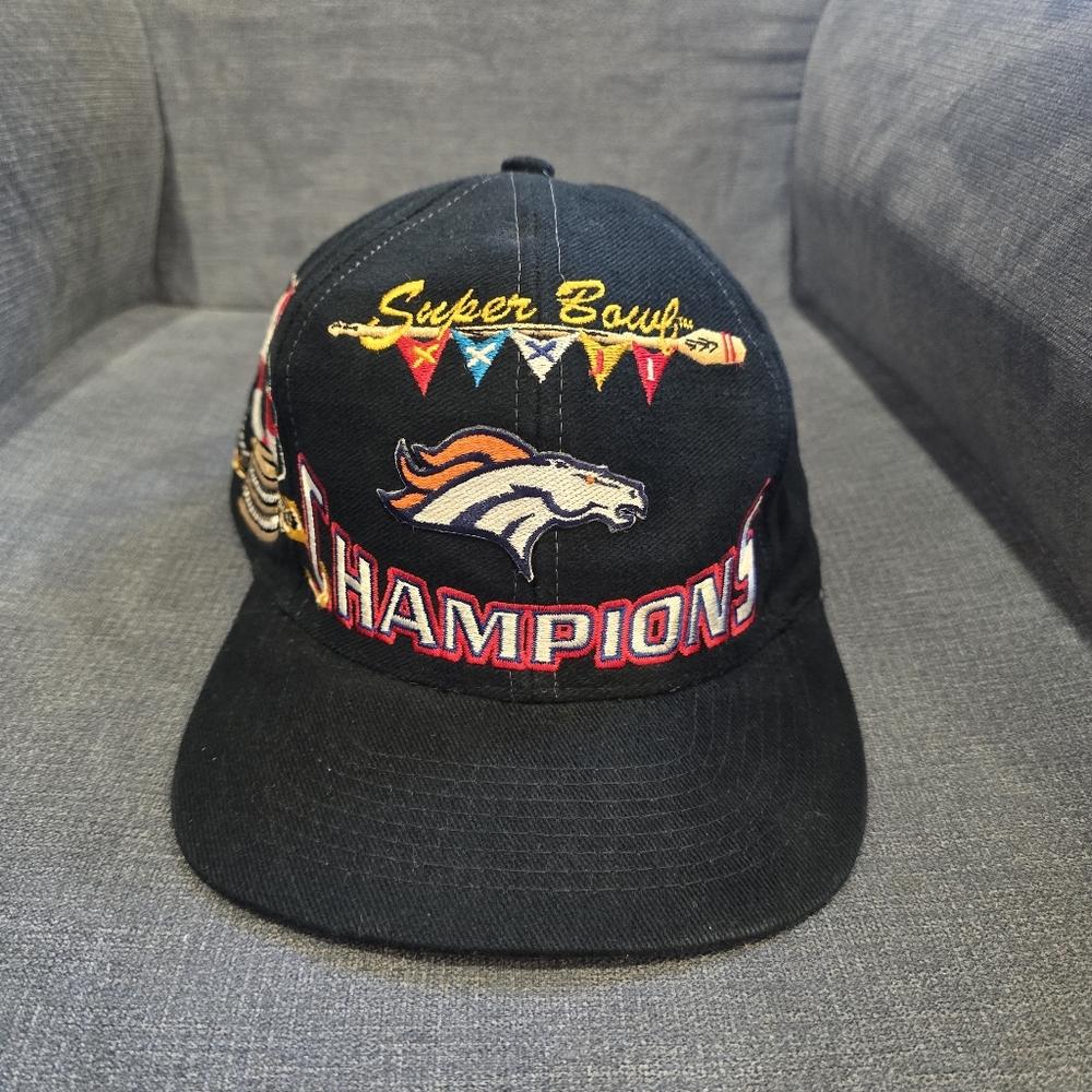 Vintage Denver Broncos Super Bowl 32 XXXII Snapback Hat NFL OS 1990's